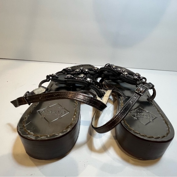 Emanuela Caruso Capri Women’s Sandals Size US 6 Crystal Flowers Made In Italy - Picture 10 of 10